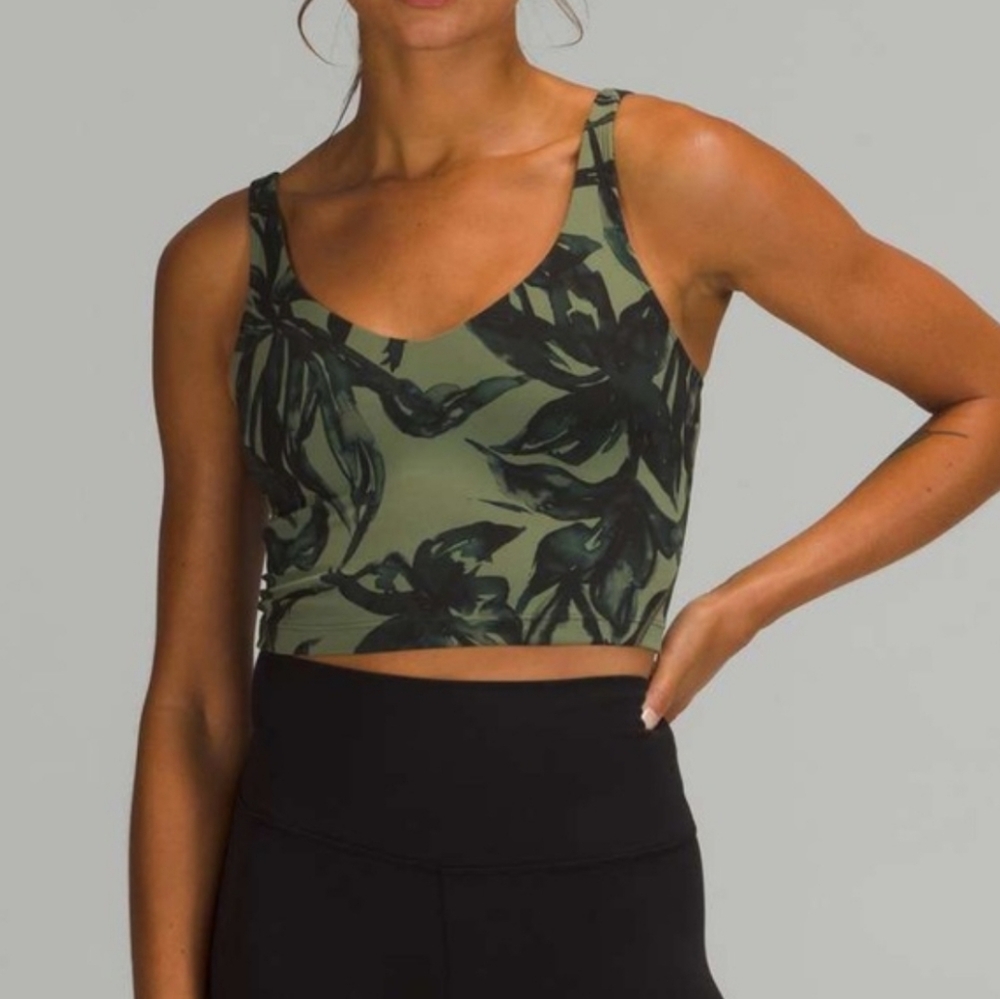 Lululemon Align Tank Top, Botanical Bloom Green Twill Multi, Size 2